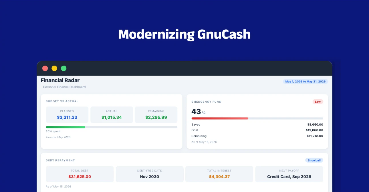 GnuCash Financial Radar